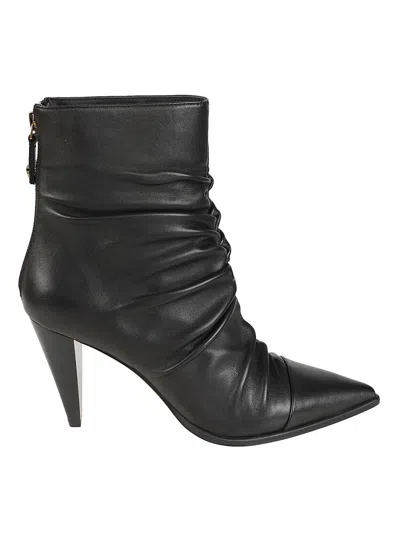 Pinko Vane 02 Pointed-toe Conical-heel Ankle Boots In Black