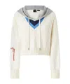 Pinko Varsity-style Fleece Hoodie In White