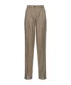 Pinko Vasetto Wide Leg Trousers In Brown