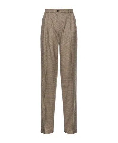 PINKO PINKO VASETTO CHECKED WIDE-LEG TROUSERS