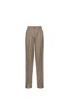 Pinko Vasetto Wide Leg Trousers In Camel