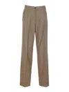 Pinko Vasetto Wide Leg Trousers In Verde