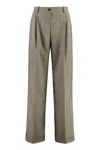 Pinko Vasetto Wide Leg Trousers In Gray