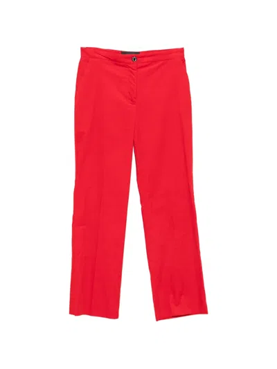 Pinko Velour Trousers In Red
