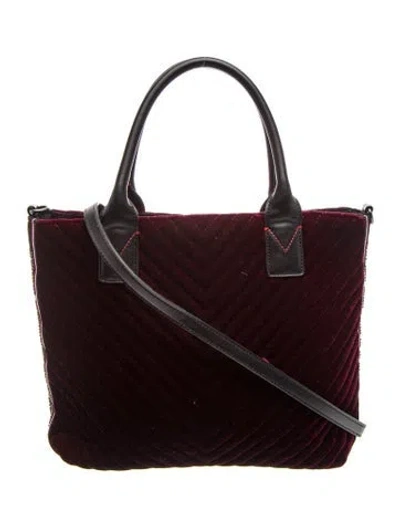 Pre-owned Pinko Velvet Top Handle Bag In Purple