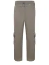 Pinko Stretch Cotton Gabardine Cargo Pants In Beige