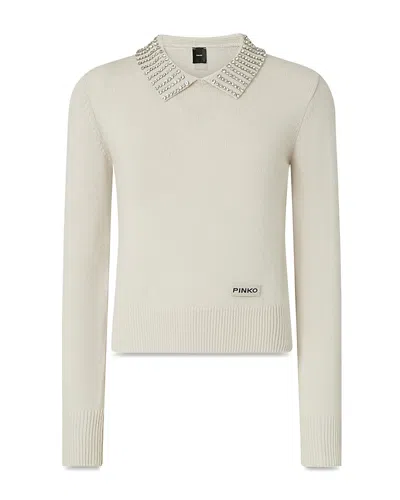 PINKO VENTOTENE COLLARED CREWNECK SWEATER