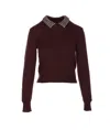 Pinko Ventotene Sweater In Burgundy