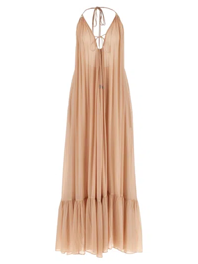 Pinko Venturone Dresses Pink In Neutral