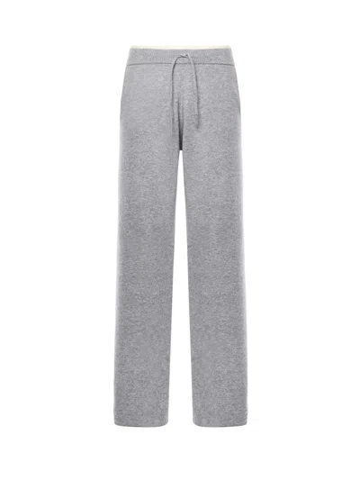 Pinko Veraguas Wool And Cashmere Pants In Gray