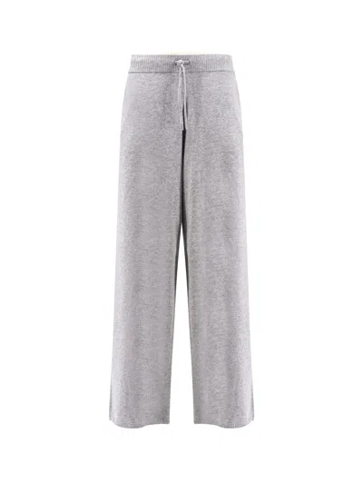 Pinko Veraguas Wool And Cashmere Trousers In Gray