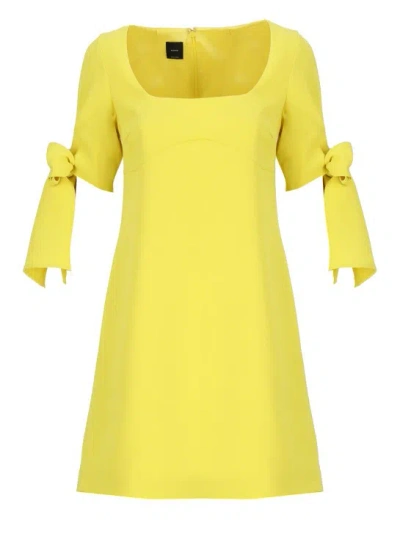 Pinko Verdicchio Dress In Yellow