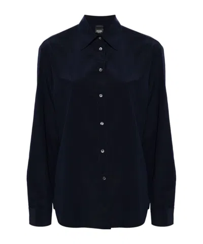 Pinko Vertical Striped Shirt In Black