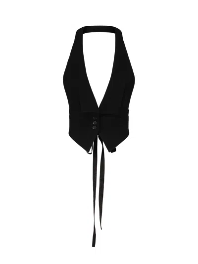 PINKO VEST WITH OPEN BACK