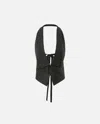 Pinko Vest With Rhinestones And Open Back