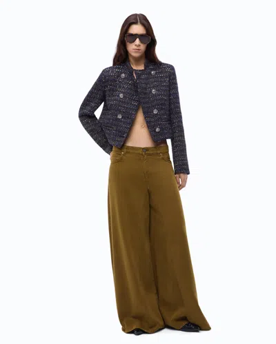 Pinko - Veste Courte En Tweed Bouclé À Boutons Métalliques - 38 In Blue