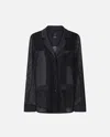 Pinko Lace And Satin Jacket In Black
