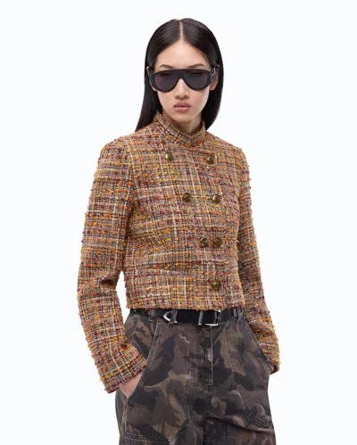 Pinko - Veste En Tweed Bouclé À Boutons Contrastants - 38 In Multi