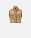 Pinko Sleeveless Vest In Marron Clair