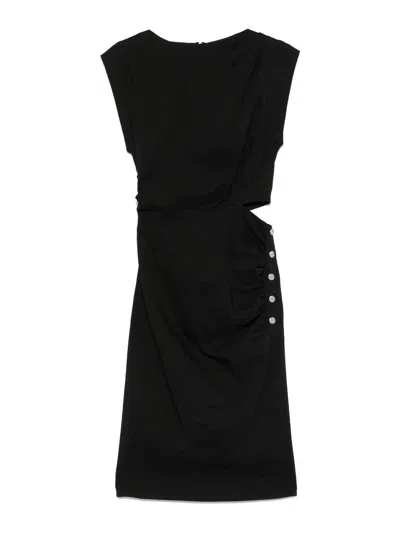 Pinko Cielo Midi Dress In 黑色