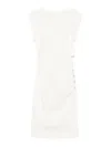 Pinko Knee Length Dress Cap Sleeves In White