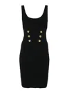 Pinko Love Birds-embroidered Midi Dress In Black