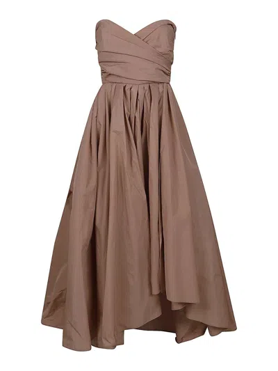 PINKO VESTIDO MIDI - CAMEL
