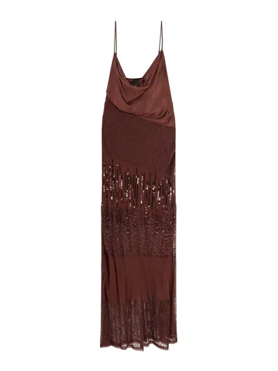PINKO BROWN DRESSES