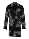 Pinko Mini-robe Chemise À Imprimé Bandana In Black