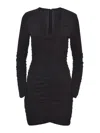 Pinko Black Nylon Dress In Black