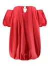 Pinko ‘bert' Red Dress With Exposed Shoulder Design And Removable Sleeves With Button In Red