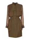 Pinko Green Benvenuto Dress In Green