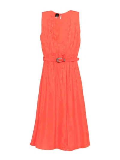 Pinko Orange Viscose Modal Dress