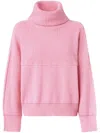 Pinko Fine Wool And Cashmere Turtleneck Jumper In Pink