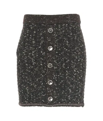 Pinko Vinacciolo Button Detailed Mini Skirt In Black