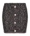 Pinko Vinacciolo Knitted Mini Skirt In Black