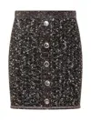 Pinko Vinacciolo Knitted Mini Skirt In Black