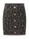 Pinko Vinacciolo Button Detailed Mini Skirt In Black