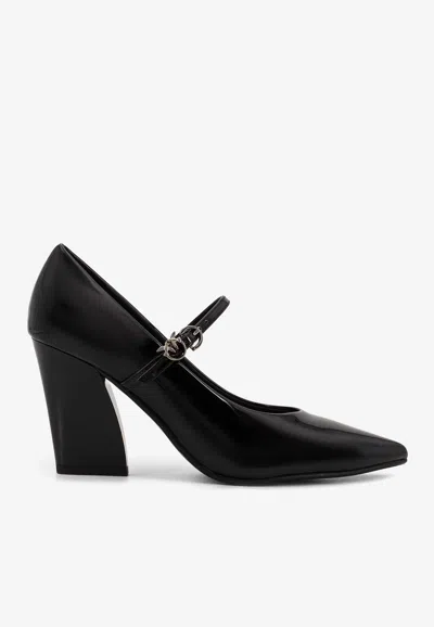 PINKO VIOLA 85 MARY-JANE PATENT LEATHER PUMPS