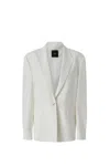 Pinko Tailored White Blazer With Adjustable Strap Detail
