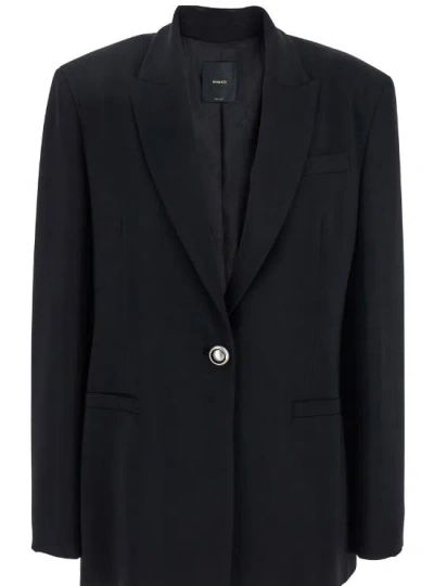 Pinko Viscose Blend Clothing Jackets In Black