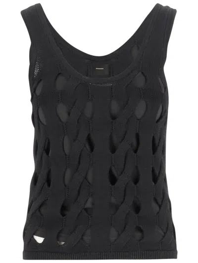 Pinko Viscose Blend Derrik Top In Black