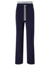 Pinko Multicolor Viscose Blend Wide Leg Trousers In Black