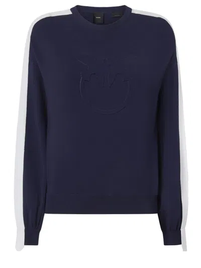 Pinko Viscose Blend Sweater With Contrasting Side Bands