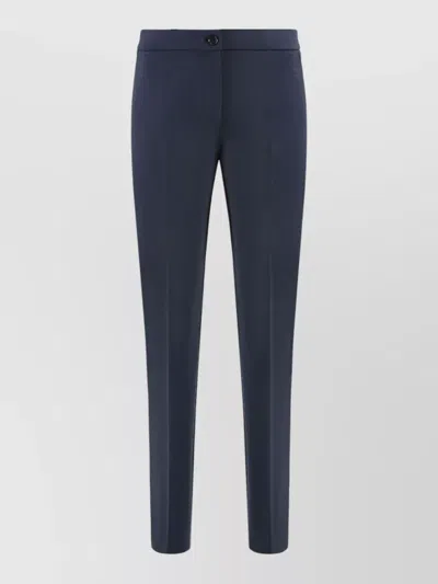 Pinko Viscose Blend Tailored Trousers Belt Loops In Blue