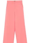 Pinko Wide-leg Trousers With Concealed Fastening In Pink