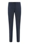 Pinko Elegant High-waisted Flared Trousers In Blu Tenebra