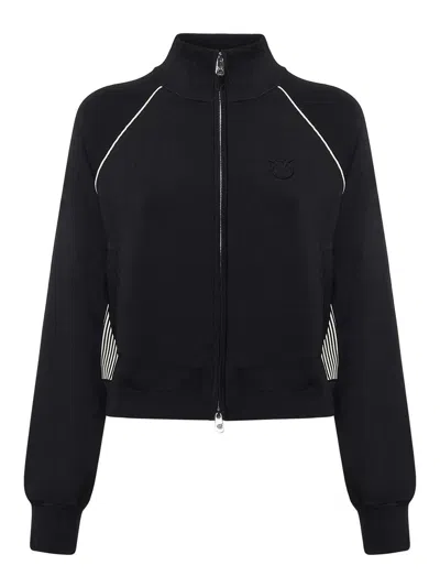 Pinko Viscose Blend Zip-up Sweatshirt In Multi