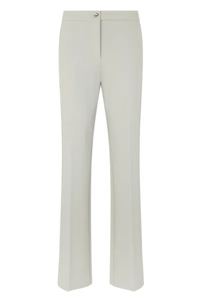 Pinko Viscose Button-front Flare Trousers For Women In Grey