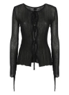 Pinko Zelig Fringed Cardigan In Black